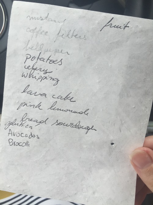 HUGE shout out to my dear friend Crystal in San Diego who found her very first grocery list today&he