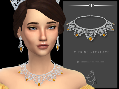 Citrine NecklacePart of a citrine mini collection. The necklace features citrine gems and diamonds. 