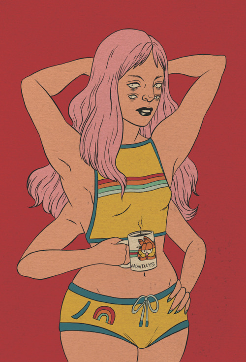 Buncha monster girls. These are available in a postcard print set in my shop. 
