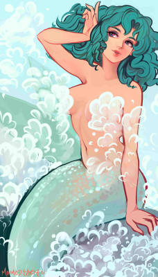 momo-deary:  Goddess of crashing waves <3