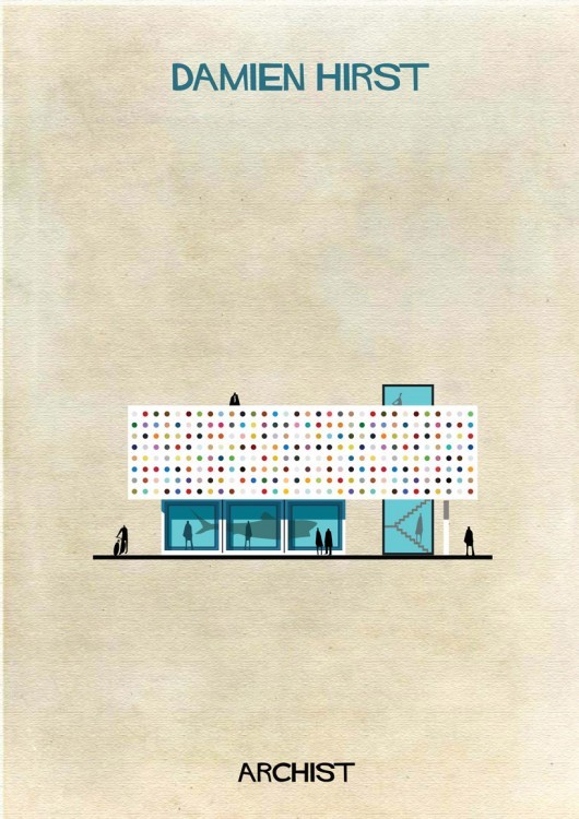 artruby:  Famous art as architecture by Federico Babina. 