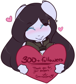 I just hit 300 followers a few days ago and