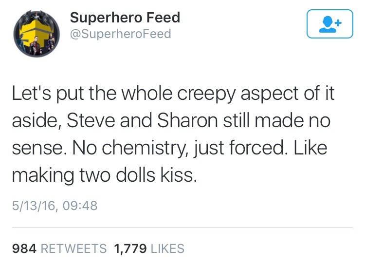 darkfromday:  prettyboydiggory:  Sharon Carter Deserves Better 2k16  ALL OF THIS