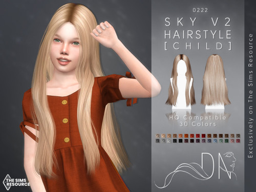 emilyccfinds: Sky Hairstyle by DarkNighTtCreated for: The Sims 4 Sky Hairstyle is a long, stylish ha