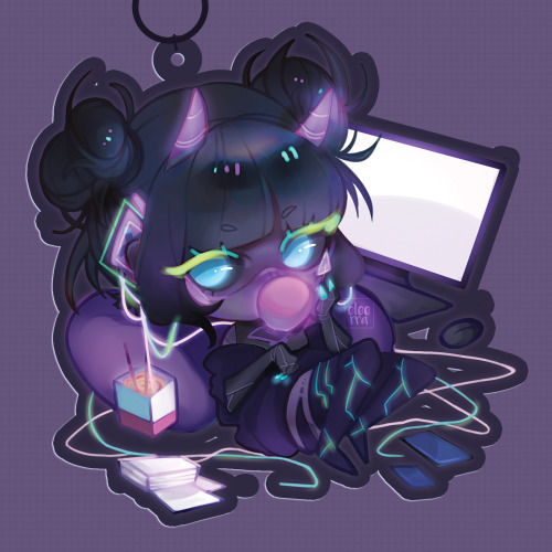  A Cyberpunk Himiko charm design I made for @nexusc0dezine a while back.