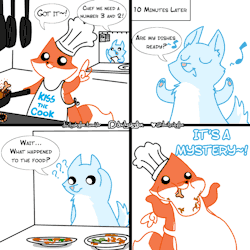 dailyskyfox:  Today I try my hand at cooking…  Aaaand that’s why I’m never getting a job as a chef~   ——————————————————————————————— Support the little Skyfox on Patreon!  &lt;3