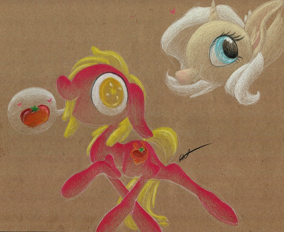 sofasandquills:  getchanoodlearts:  Lycopene for cartoonpony With a guest appearance