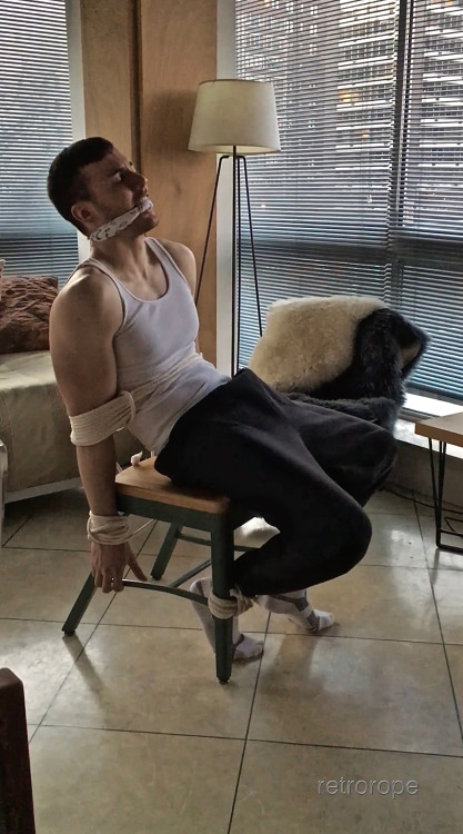 His hot bulge and arches in those white socks, he’s suffering so well! That clear enjoyment of the experience makes it much sexier. 