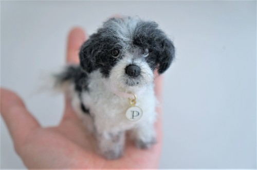 A needle felted Shih tzu “Pickle” based on real pet images.Have a great weekend!