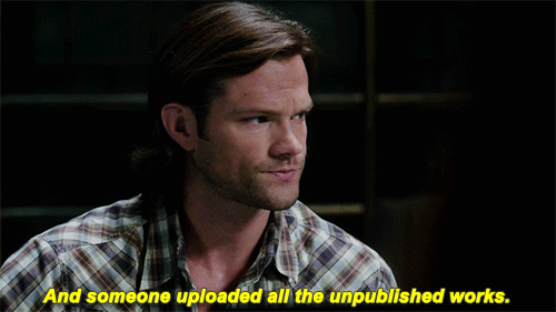 jayqueenofhell:“Where do you even find them [Supernatural books]?”“A top-secret place I call Amazon.