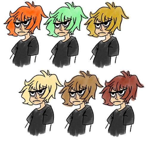 Messing With Hair Colours , She May Go Natural #characterdesign #originalcharacter #gothkid #valiantvampire