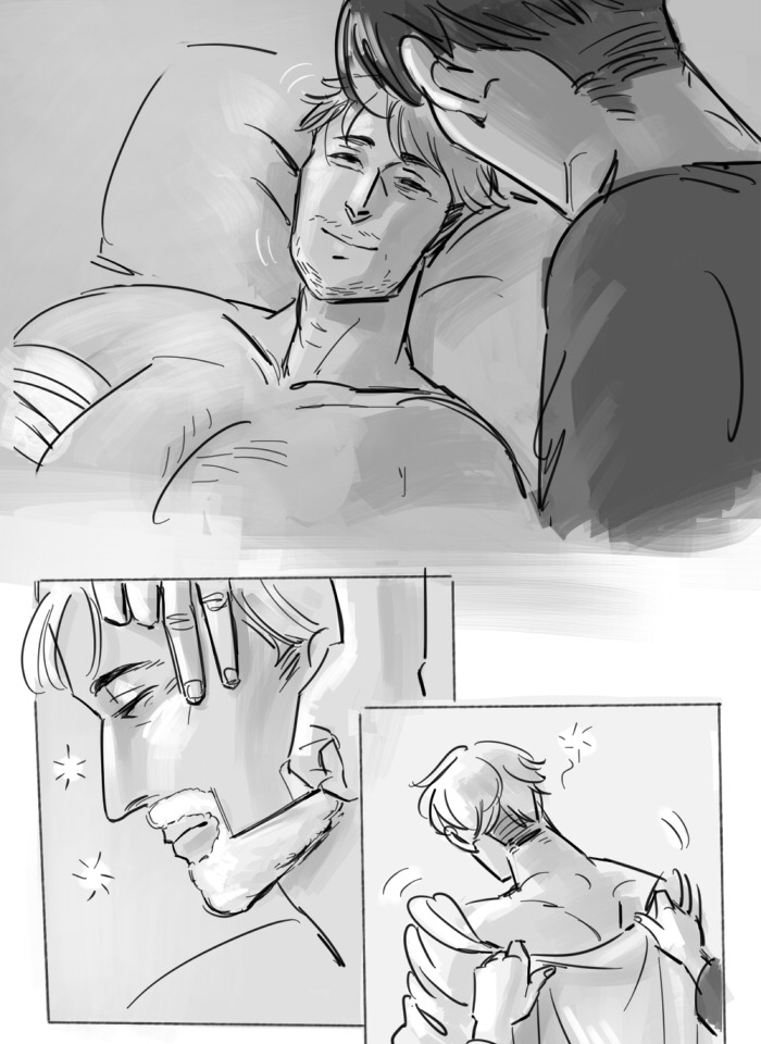 februeruri:  lausagi wanted a comic of levi helping his commander getting up in the