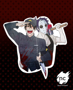necrosishead:  suuji sticker commission 8/9~ murder boys!aah almost done (⋟﹏⋞)