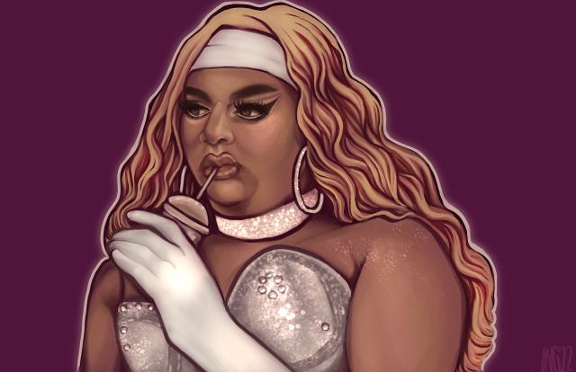 ♪  sitting alone in the VIP  ♪ #kany muse#drag race #ru pauls drag race #fan art#drag queen#juneiper draws #honestly my coworkers use this image constantly  #its a vibe  #we owe kandy muse so much for helping us through the 9-5