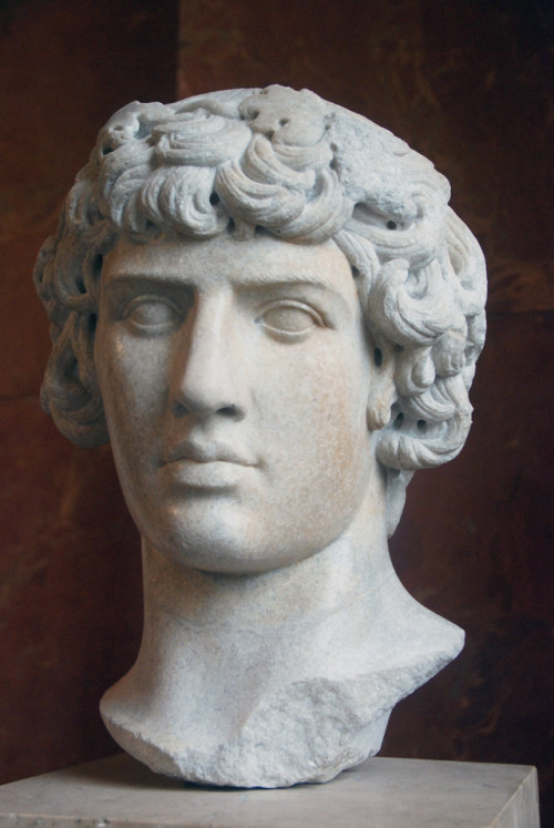 myglyptothek:Antinous as Dionysos. C. 130 AD. Marble. Musée du Louvre, Paris. Inv.  MR 414 - N 1299/