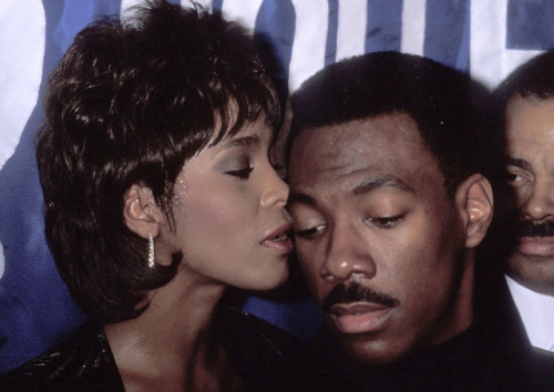 whitney-houston: Whitney Houston and Eddie Murphy attend the United Negro College Fund’s Telet