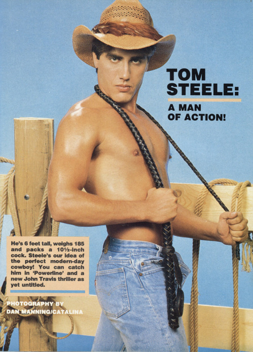 From ALL MAN (Jan 1989) photo by Dan Manning Model is Tom Steele