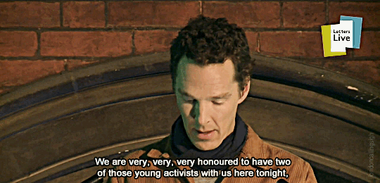 londoncallingsigh:Benedict Cumberbatch introduces teen climate change activists Anna Taylor and Ivi 
