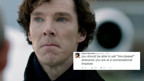 bbcajay:bbc sherlock + aparna nancherla tweets