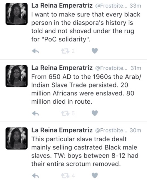 takeoffthebluess: therealstarfire: Let’s talk about the Arab/Trans Indian Ocean Slave Trade be