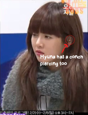Hyuna piercings