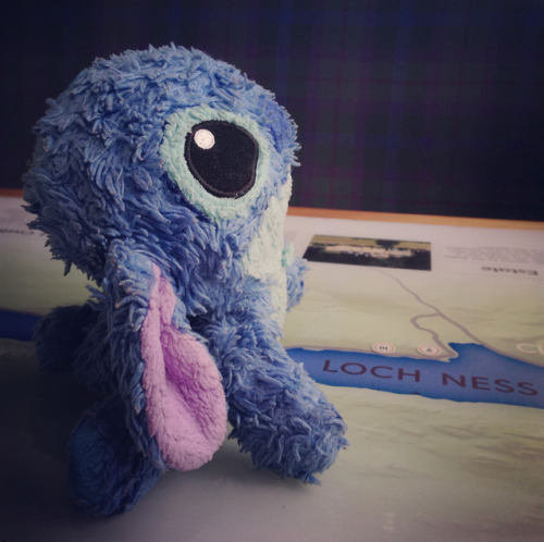 Lochness Monster found! #stitch #travels #lochness #inverness #scotland #uk #nessie #castle #boat #l