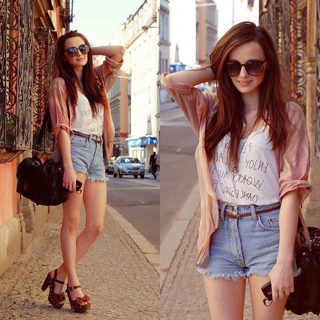 Cute high waisted shorts outfits tumblr