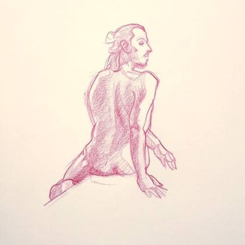 another pose from life drawing last week. 20mins … #lifedrawing #drawing #figuredrawing #aktz