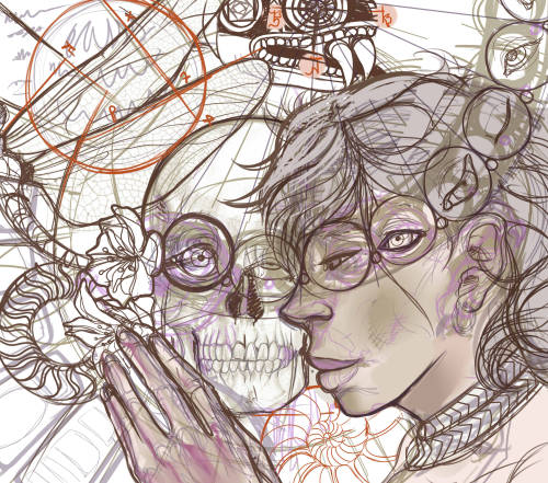 remirerovi:  Cuple of college sketches guys! i know this is not what i usually show yah but hope you enjoy it all the same =) PD: the last one is a sketch showing Aztec twin gods Tezcatlipoca and Quetzacoatl, i wanted to show that even when they are morta