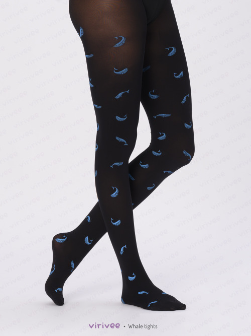 Vhale tights by Virivee Hand printed superb quality tights with whale pattern webshop - instagram - 