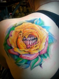 fuckyeahtattoos:  Watercolor Rose by Blake