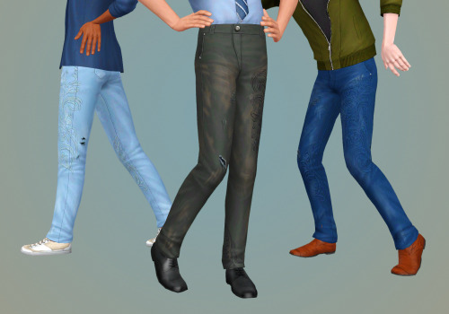 sweetdevil-sims: Store Primo Print Pants for eldersThese are some neat-looking jeans! I slimmed them