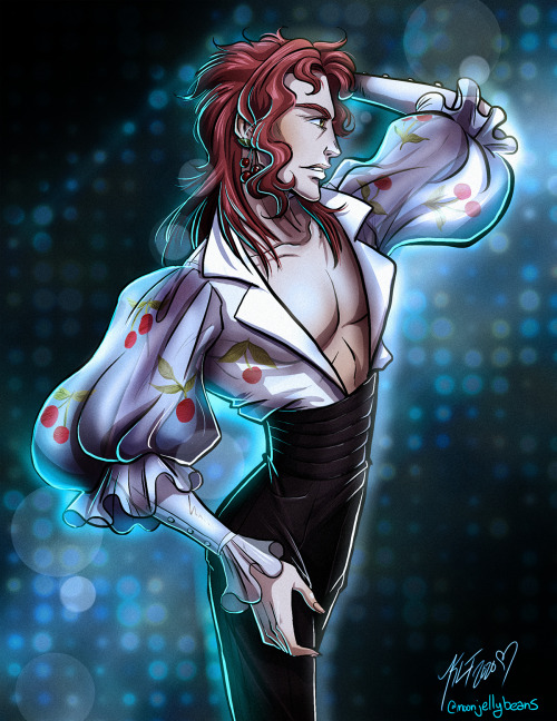 I have joined the ranks of artists who have drawn Kakyoin in that cherry shirt. 
