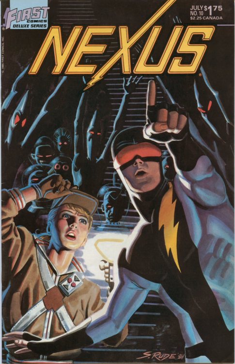 “Nexus #10, July 1985, cover by Steve Rude
”