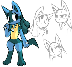 lifeemovesprettyfast:  Lucario Girl  D'aww,