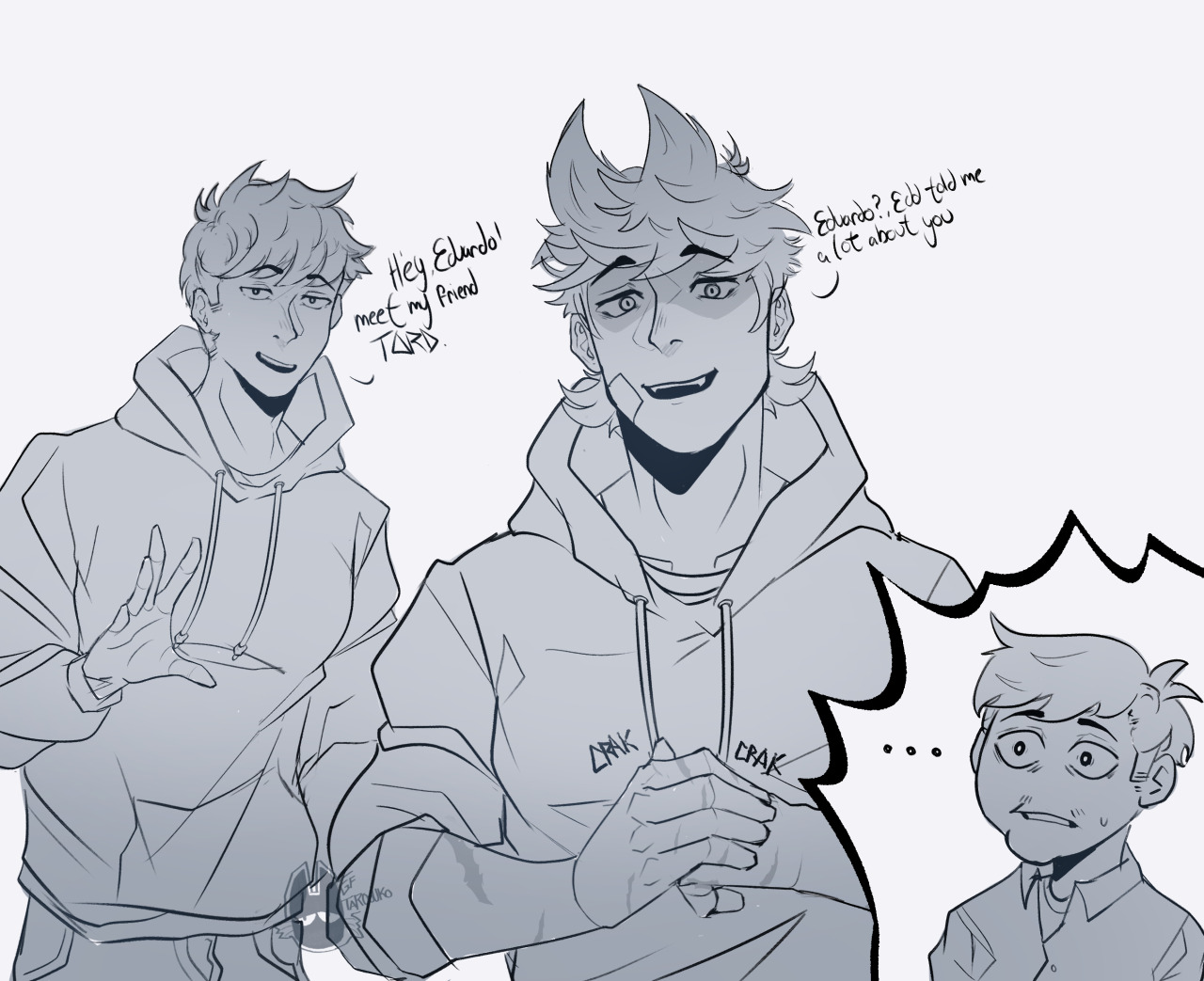 Etlod_ on X: I love drawing them both #eddsworld #MattEdd