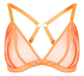 Talula Monterey Bralette: Neon Orange Lace