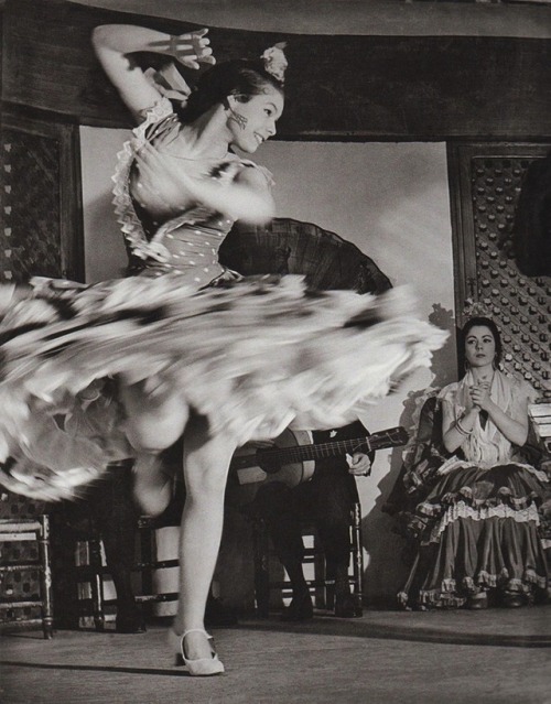 thatbarkingdog:Anonymous Photographer Gypsy dancer, Spanish, Flamenco, 1956 Homage to Paco de Lucia