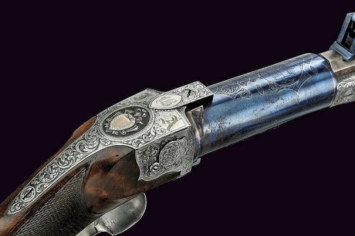 An air rifle crafted by Joseph Contriner of Vienna, early 19th century.