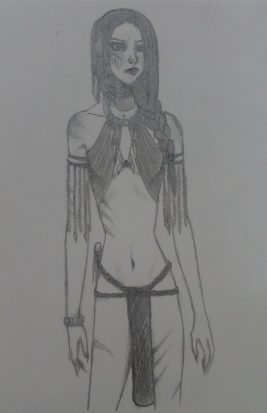 Sketch Of Kiara's Armor And Her Hunting Clothes, The Last Three Are Festival Clothes