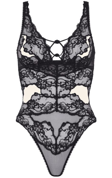  Agent Provocateur | Zanah • in Leavers lace lined in sand sheer tulle + Chinese knot elastic detail