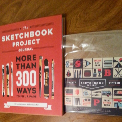 Just got mine in the mail, woot! I’ve been wanting to do this for a while. Finally! #sketchbookproject #artistsontumblr #mattbernson