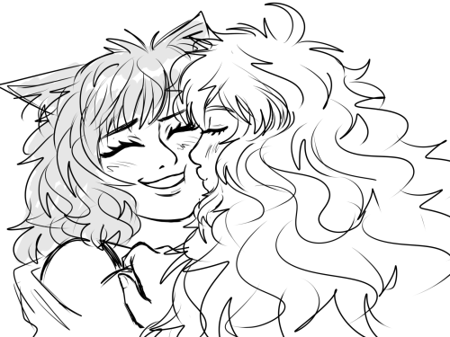 quick sketch of soft, cute, loving, domestic, fluffy bees for Valentine’s Day !!