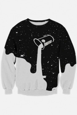 Ruby-Woo-S: Stylish Cool 3D Sweatshirts  Dropped Milk  //  Moon Astronaut  Rainbow