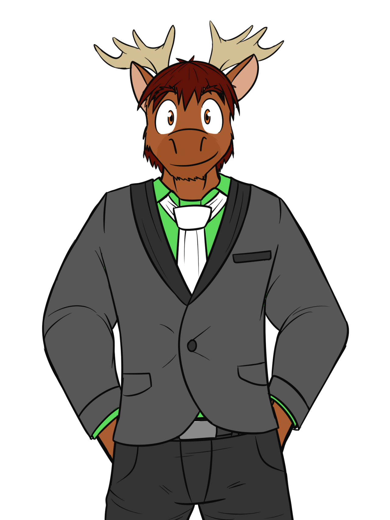 Couple more anthro’s wearin’ suits, a moose and bear dude.  The bear dude is