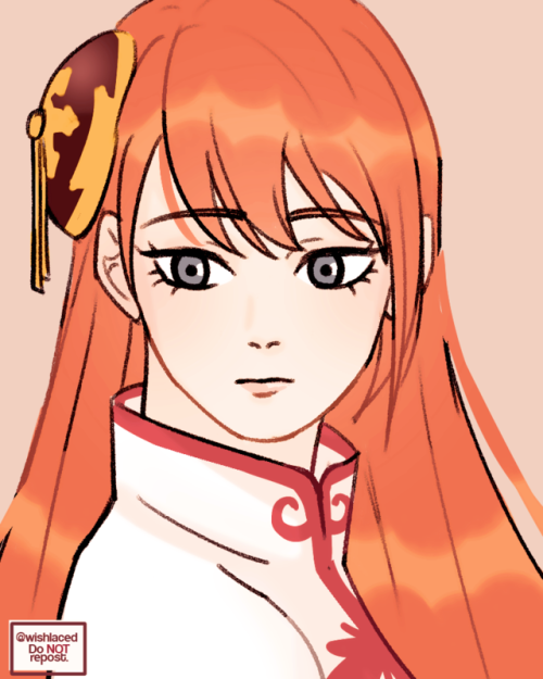 wishlaced:  gintama comes back in 9 days so i have to draw my all-time favorite shounen heroine !!
