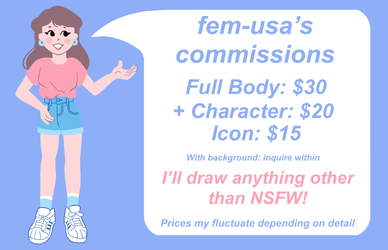 fem-usa:  New lower prices, 3 slots available!  Please DM me on tumblr, instagram,