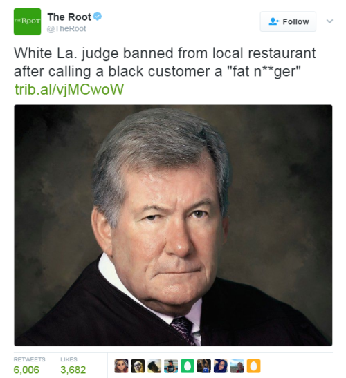 blackbabesupremacy:  nevaehtyler:  bellaxiao: a judge… fire him  imagine how many black people he’s sentenced to prison, giving the maximum sentence… this is how racism fucntions as an institution. 