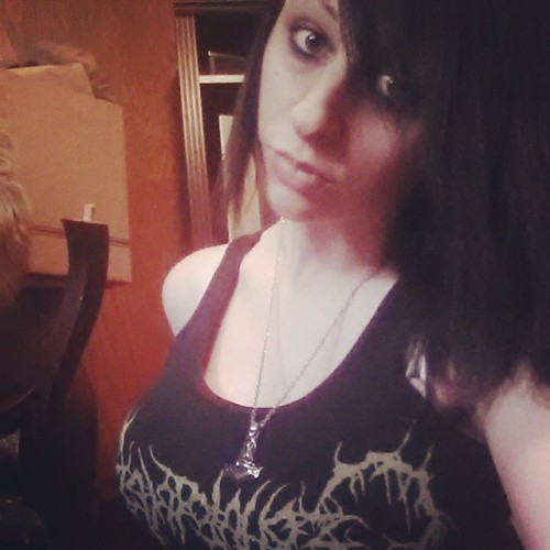 Blerp #metalhead #metalgirl #metalchick #girlsofmetal #ladiesofmetal #cephalotripsy #mjolnir