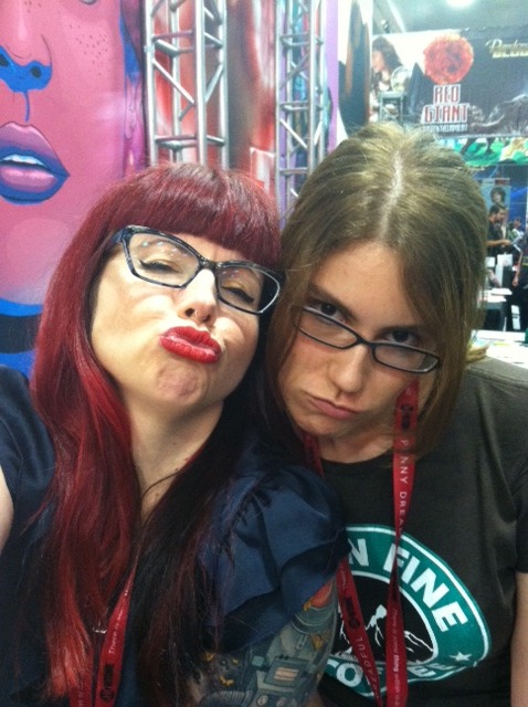 firepowerwalkwithme:
“ this year at the San Diego Comic Con I finally realized my dream to take a duck-face selfie with the legendary and incredibly wonderful kellysue. Granted I’m doing more of a Kubrick stare so I gotta improve my duck-face...